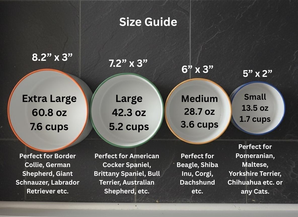 Personalized Brown Dog Bone Bowl: Hand-Painted Ceramic Food and Water Dish