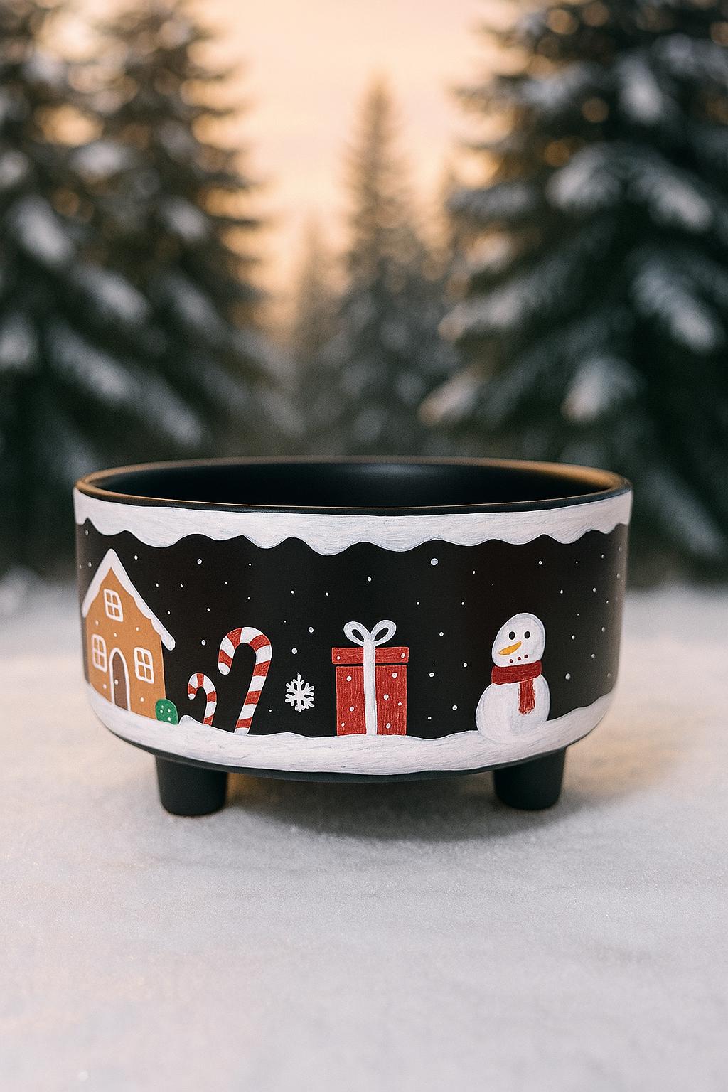 Gingerbread House Dog Bowl Set | Special Edition 3 Leg Christmas Bowls Design
