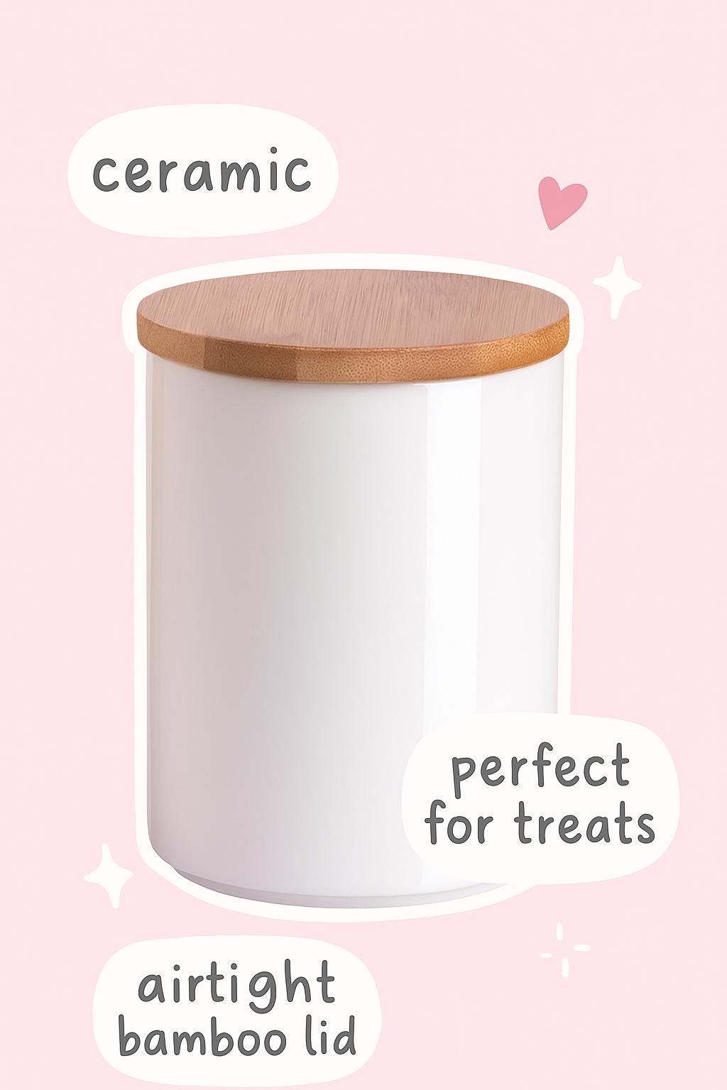 Small Personalized Strawberry Dog Treat Jar | Hand-Painted Ceramic Pet Treat Canister, Custom Pet Gift