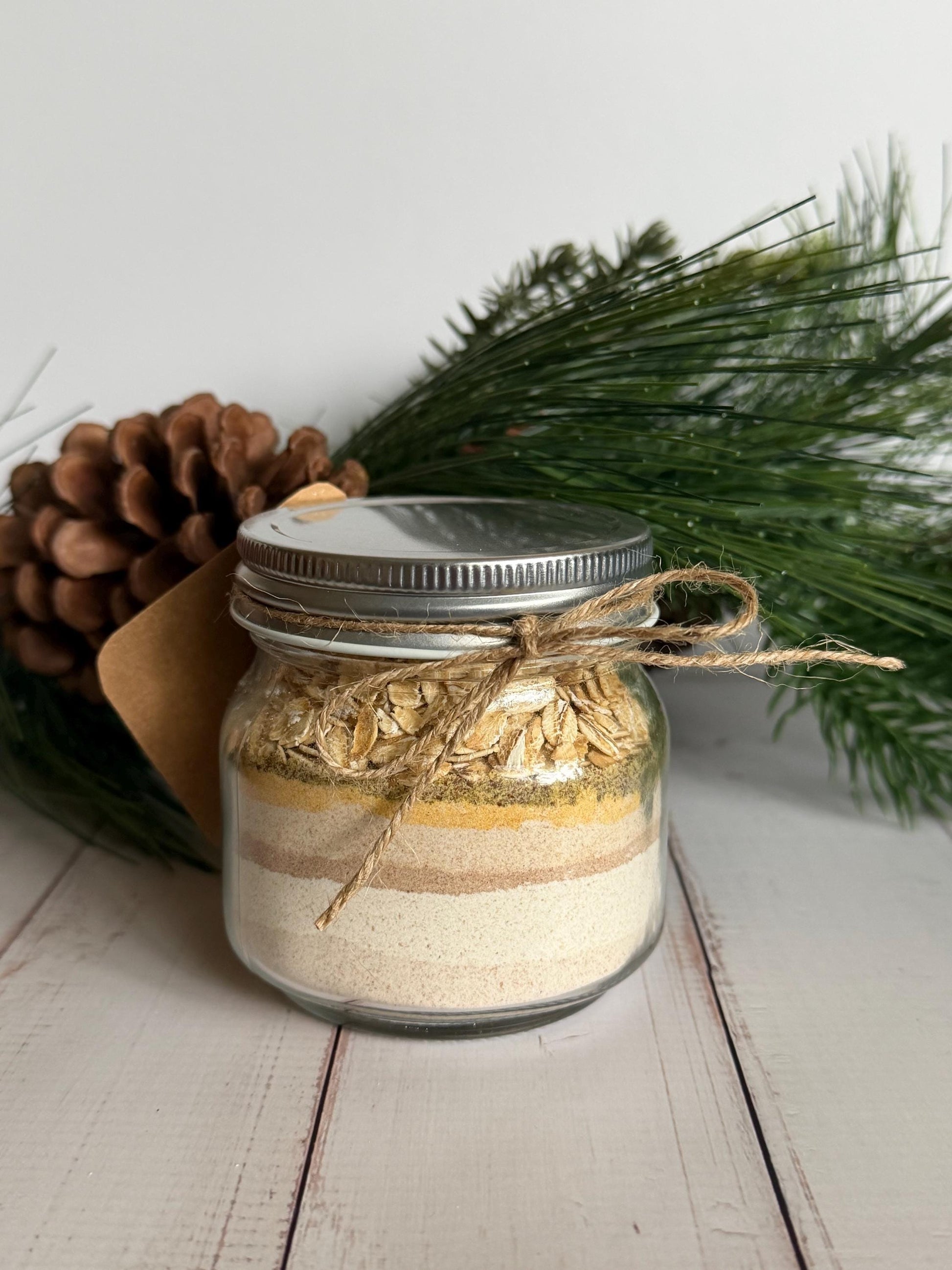 Gingerbread DIY Dog Biscuit Mix | TWO Bake Your Own Dog Cookies | Jar Mix Set of Two with Cookie Cutter | Holiday Dog Treat Gift