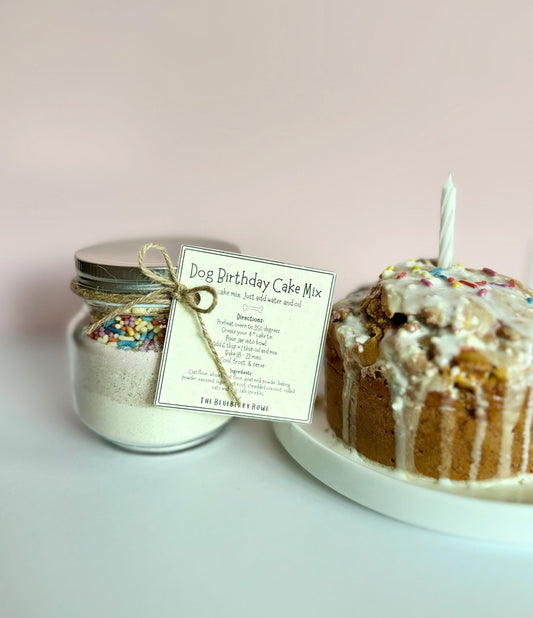 Dog Birthday Cake Kit | Mix in a Jar with Cake Tin and Frosting | DIY Dog Cake Kit | Birthday Dog Gift | 4 inch Dog Birthday Cake