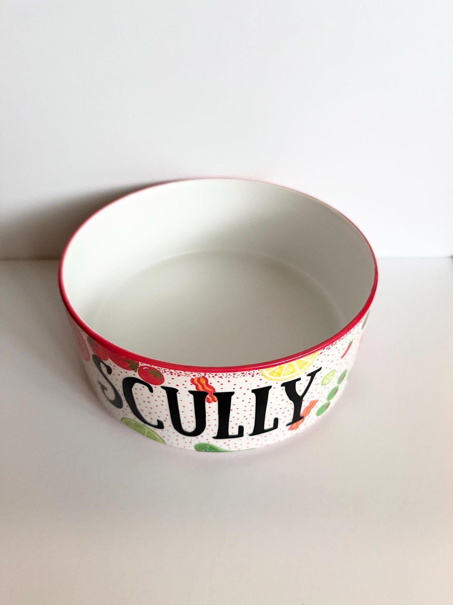 Bloody Mary Cocktail Dog Bowl™, Hand Painted Bloody Mary Dog Bowl, Custom Dog Bowl, Funny Dog Gift, Unique Pet Bowl, Brunch Dog Mom Gift